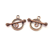 2 Toggle Clasps Antique Copper Connector Antique Copper Plated Metal  G11817