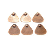 6 Triangle Charm Copper Charm Antique Copper Charm Antique Copper Plated Metal (17mm) G11820