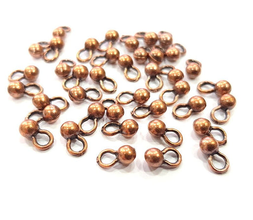 30 Copper Charm Antique Copper Charm Antique Copper Plated Metal ( 4,5 mm ) G17065