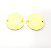 40 Gold Hammered Connector Gold Plated Metal (20mm)  G11834