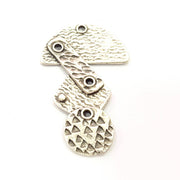 2 Silver Charms Antique Silver Plated Charms (52x33mm) G9887