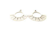 2 Silver Charms Antique Silver Plated Charms (42x41mm) G9893