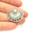 2 Silver Charms Connector Antique Silver Plated Charms (31x29mm) G9907
