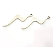 2 Lightning Charms Antique Silver Plated Charms (73x21mm) G13924
