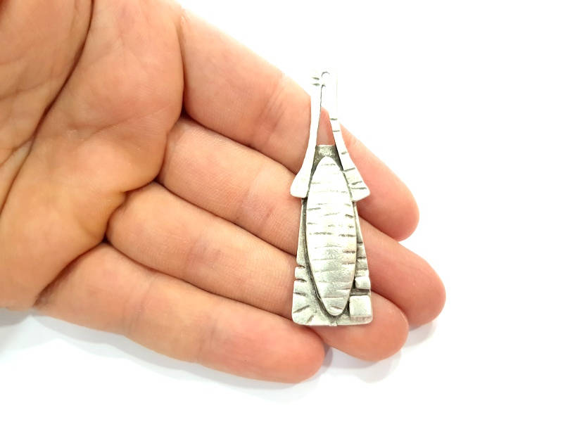 Silver Charms Antique Silver Plated Charms (64x18mm) G9911