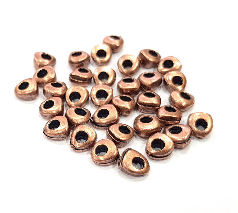 20 Copper Beads Antique Copper Beads Antique Copper Plated Metal (8mm) G11862