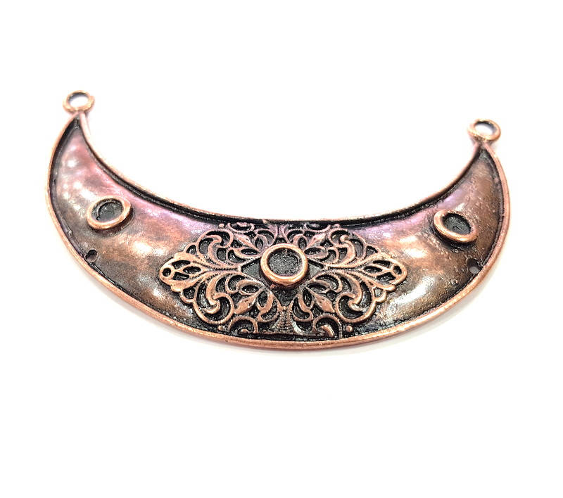 Copper Collar Pendant Antique Copper Pendant Antique Copper Plated Metal ( 87x25 mm ) G11874