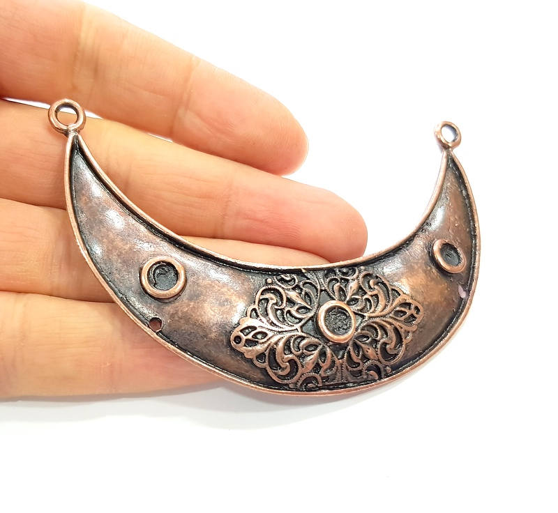 Copper Collar Pendant Antique Copper Pendant Antique Copper Plated Metal ( 87x25 mm ) G11874