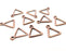 20 Copper Triangle Charm Antique Copper Charm Antique Copper Plated Metal (15x13mm) G11875