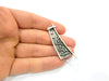 2 Silver Charms Antique Silver Plated Charms (56x18mm) G6938