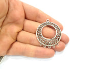 2 Silver Charms Antique Silver Plated Charms (40mm) G9978