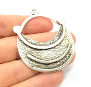 Silver Pendant Antique Silver Plated Charms (58x48mm) G9981