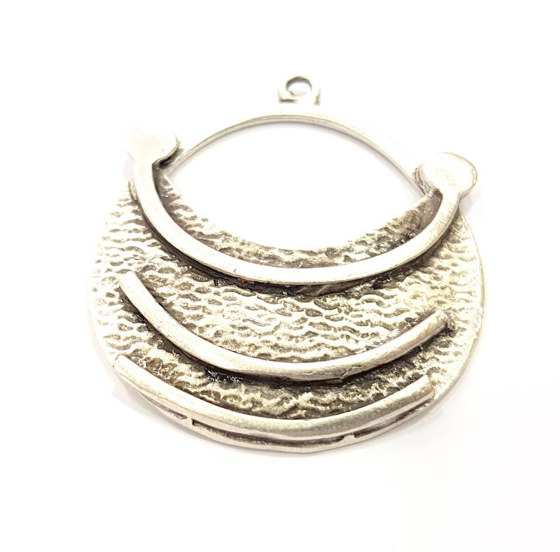 Silver Pendant Antique Silver Plated Charms (58x48mm) G9981