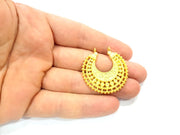 2 Gold Charm Gold Plated Charms  (38x36mm)  G9988