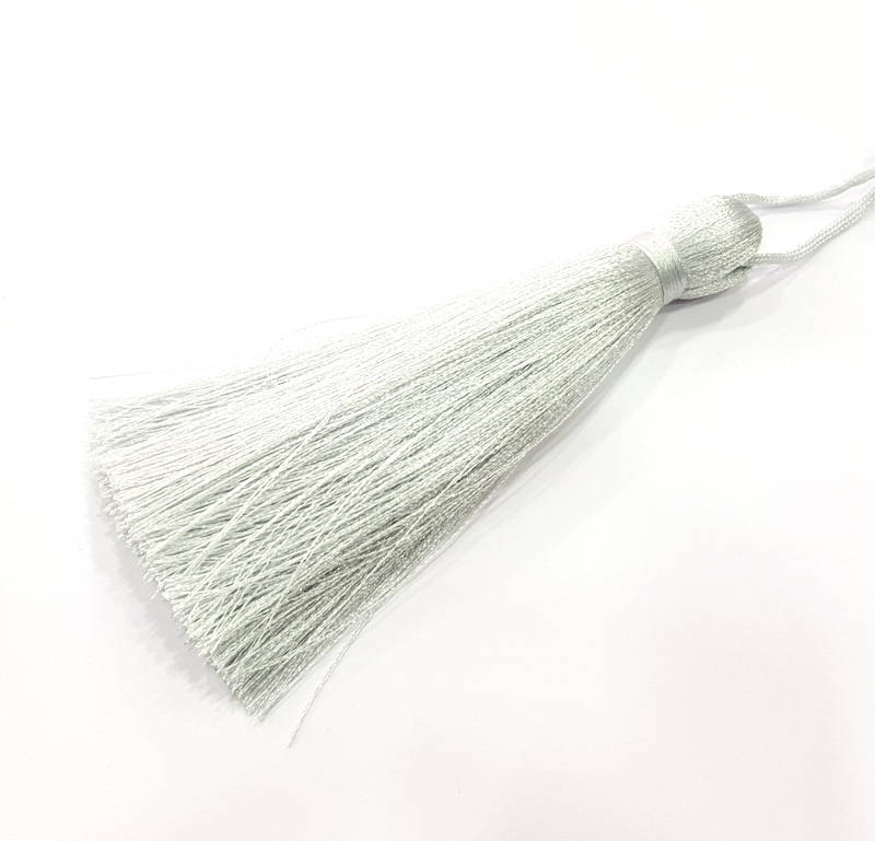 Pearl River Gray Tassel , Large Thick Thread Tassels 113 mm - 4.4 inches G10003