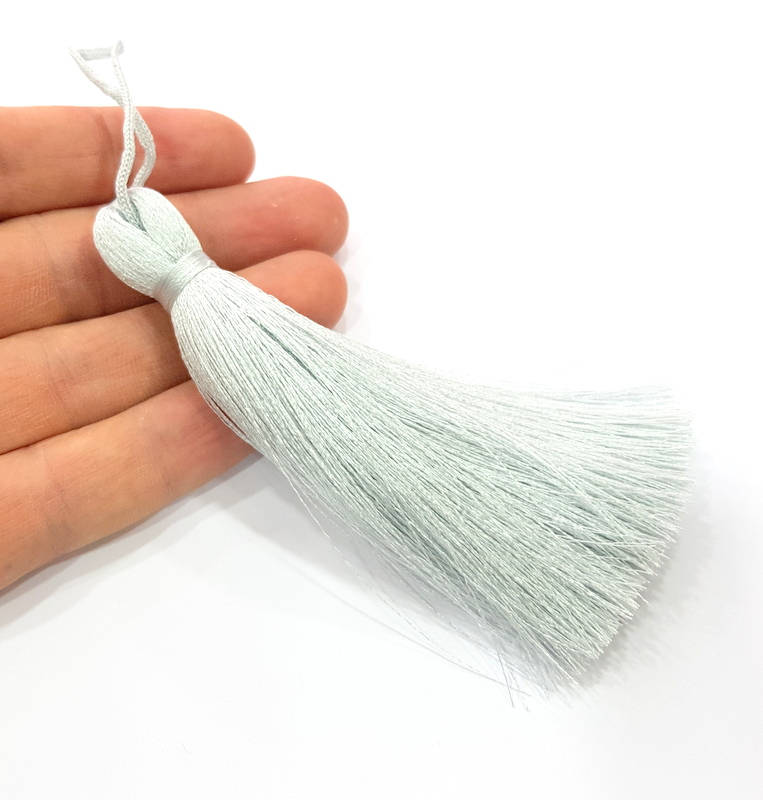 Pearl River Gray Tassel , Large Thick Thread Tassels 113 mm - 4.4 inches G10003