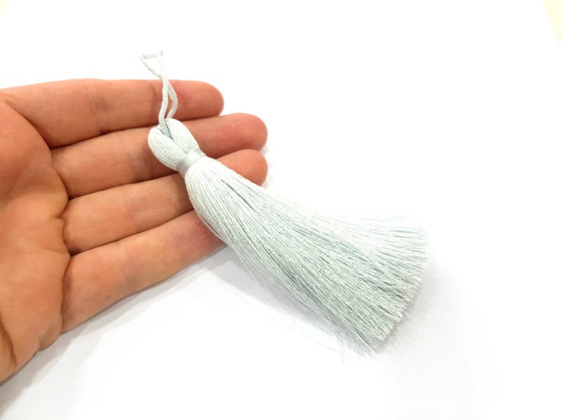 Pearl River Gray Tassel , Large Thick Thread Tassels 113 mm - 4.4 inches G10003