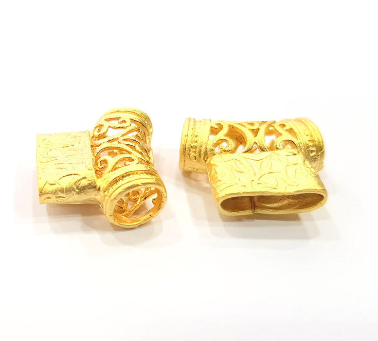 Gold Plated Brass Tube , Findings (23x18 mm) G10006