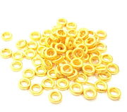 25 Gold Spacer Gold Plated Metal Beads  (6 mm)  G10009