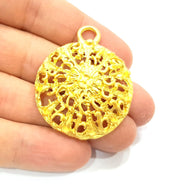 Gold Charm Gold Plated Charms  (45x38mm)  G10010