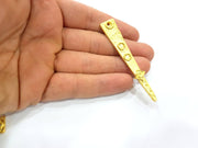 Gold Charm Gold Plated Charms  (74x13mm)  G10023