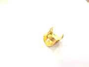 Gold Ring Settings Blank inlay Ring Mosaic Ring Bezel Base Cabochon Mountings Adjustable (12x10mm and 5x3mm blank ) Gold Plated Brass G10025