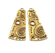 2 Antique Bronze Plated Pendant (53x22mm) G10059