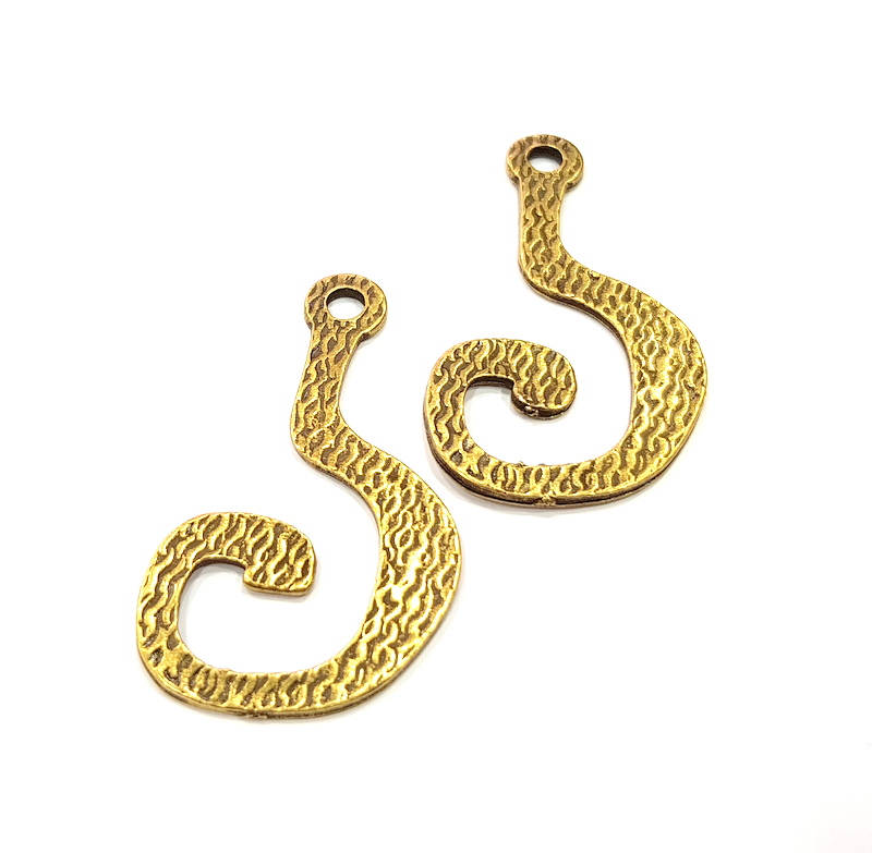 2 Antique Bronze Plated Pendant (53x32mm) G10060