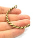 2 Antique Bronze Plated Bracelet Components (59mm) G10063