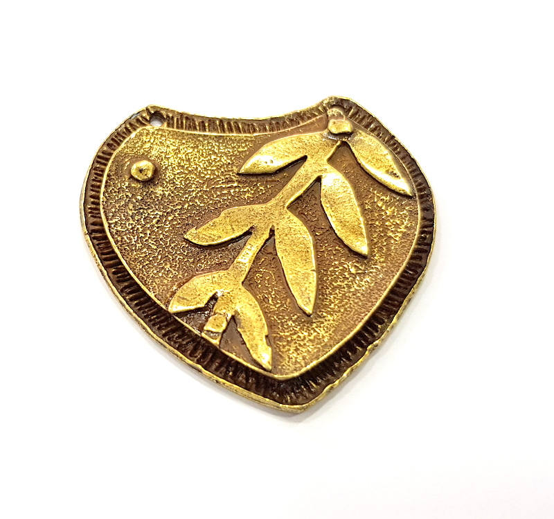 2 Antique Bronze Charm Antique Bronze Plated Charms (39x37mm) G10064