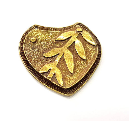 2 Antique Bronze Charm Antique Bronze Plated Charms (39x37mm) G10064