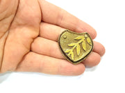 2 Antique Bronze Charm Antique Bronze Plated Charms (39x37mm) G10064