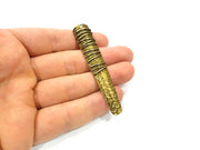 2 Antique Bronze Charm Antique Bronze Plated Charms (75x14mm) G10066
