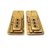 2 Antique Bronze Charm Antique Bronze Plated Charms (43x19mm) G10071
