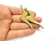 2 Antique Bronze Charm Antique Bronze Plated Charms (72x24mm) G10073