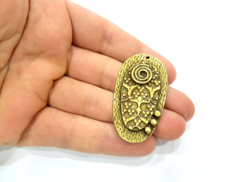 Antique Bronze Charm Antique Bronze Plated Charms (52x28mm) G10074