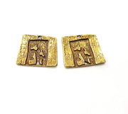 2 Antique Bronze Charm Antique Bronze Plated Charms (24x21mm) G10077