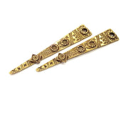2 Antique Bronze Charm Antique Bronze Plated Charms (73x12mm) G10080