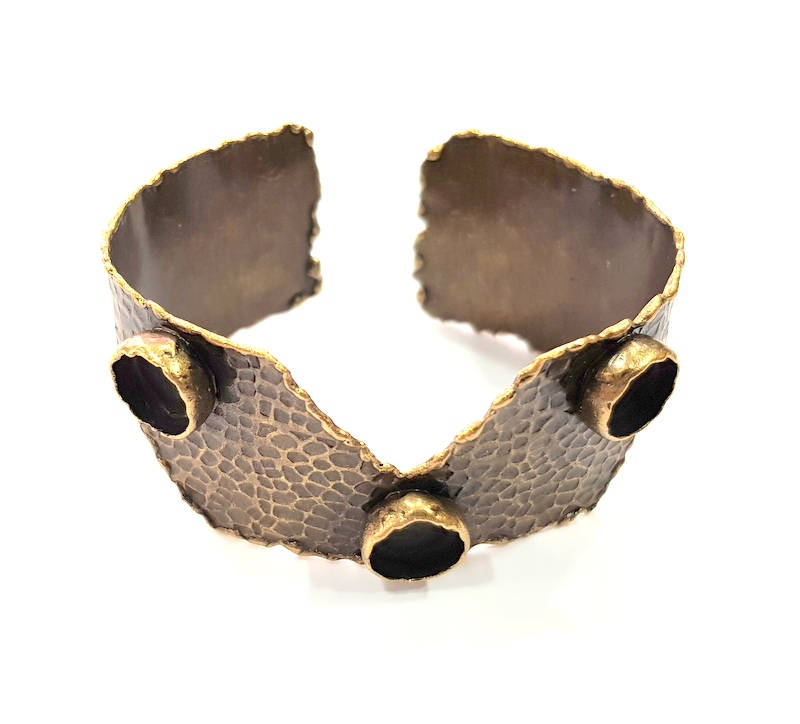 Bangle Blanks Antique Bronze Bracelet Blanks Cuff Blanks Adjustable Bracelet Blank Antique Bronze Plated Brass (10mm Blanks) G10083