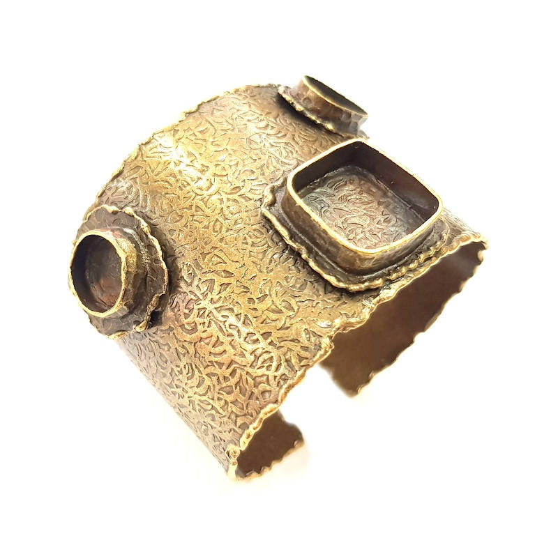 Bangle Blanks Antique Bronze Bracelet Blanks Cuff Blanks Adjustable Bracelet Blank Antique Bronze Plated Brass  G13457