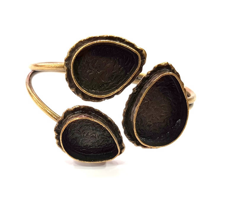Bangle Blanks Antique Bronze Bracelet Blanks Cuff Blanks Adjustable Bracelet Blank Antique Bronze Plated Brass G10089