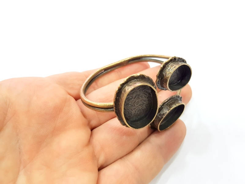 Bangle Blanks Antique Bronze Bracelet Blanks Cuff Blanks Adjustable Bracelet Blank Antique Bronze Plated Brass G10090
