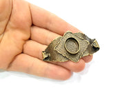 Bangle Blanks Antique Bronze Bracelet Blanks Cuff Blanks Adjustable Bracelet Blank Antique Bronze Plated Brass (18x13mm Blanks) G10093