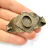 Bangle Blanks Antique Bronze Bracelet Blanks Cuff Blanks Adjustable Bracelet Blank Antique Bronze Plated Brass (18x13mm Blanks) G10093