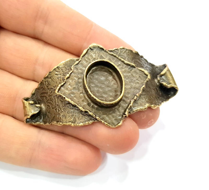 Bangle Blanks Antique Bronze Bracelet Blanks Cuff Blanks Adjustable Bracelet Blank Antique Bronze Plated Brass (18x13mm Blanks) G10093