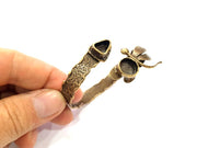 Bangle Blanks Antique Bronze Bracelet Blanks Cuff Blanks Adjustable Bracelet Blank Antique Bronze Plated Brass (10mm,9x7mm Blanks) G10097