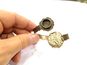 Bangle Blanks Antique Bronze Bracelet Blanks Cuff Blanks Adjustable Bracelet Blank Antique Bronze Plated Brass (12mm Blanks) G10099