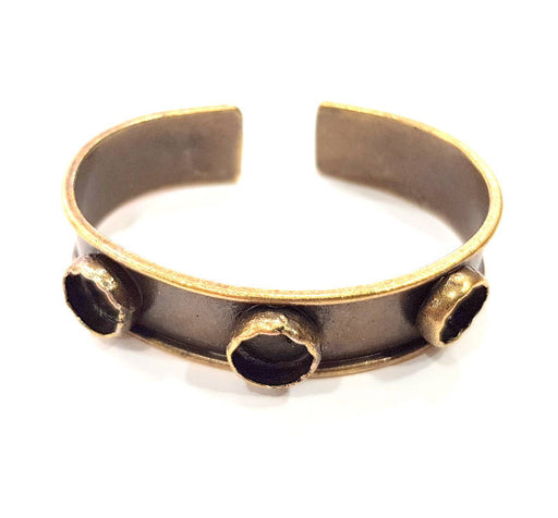 Bangle Blanks Antique Bronze Bracelet Blanks Cuff Blanks Adjustable Bracelet Blank Antique Bronze Plated Brass (10mm Blanks) G10104