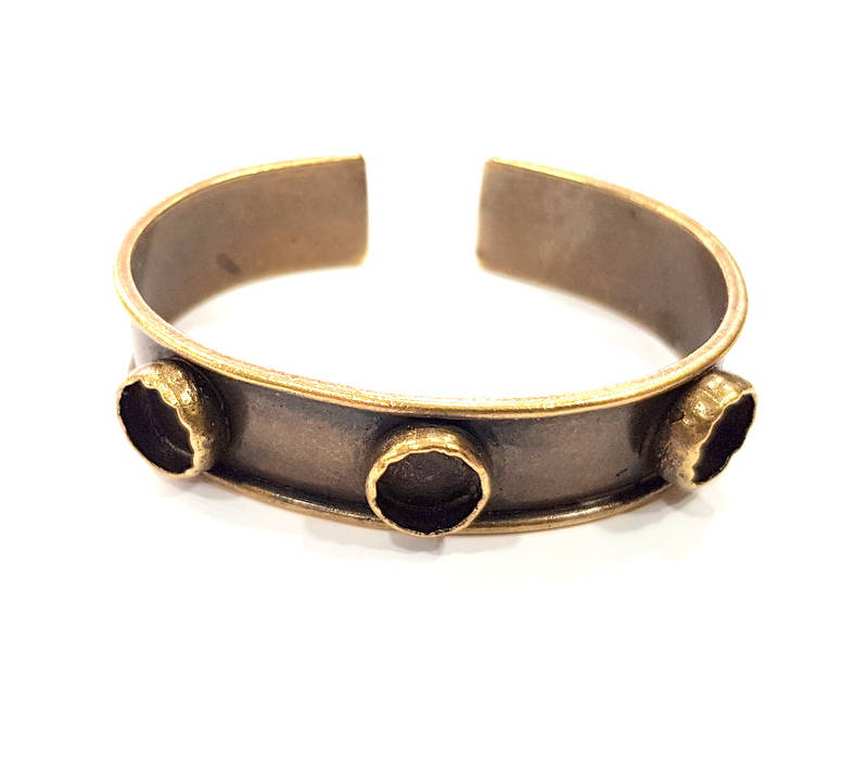 Bangle Blanks Antique Bronze Bracelet Blanks Cuff Blanks Adjustable Bracelet Blank Antique Bronze Plated Brass (10mm Blanks) G10104