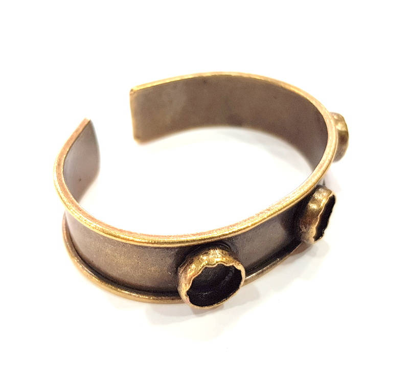 Bangle Blanks Antique Bronze Bracelet Blanks Cuff Blanks Adjustable Bracelet Blank Antique Bronze Plated Brass (10mm Blanks) G10104